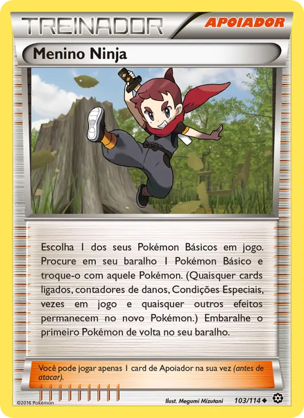 Carta Menino Ninja, número 103/114 da coleção Cerco de Vapor