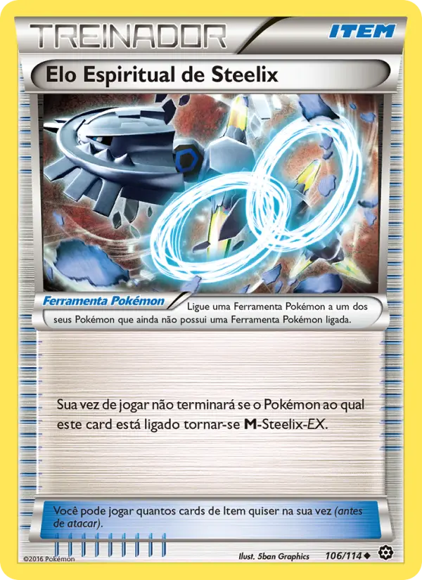 Carta Elo Espiritual de Steelix, número 106/114 da coleção Cerco de Vapor