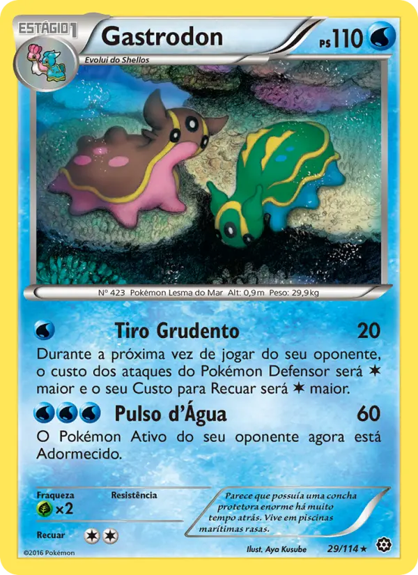 Carta Gastrodon, número 29/114 da coleção Cerco de Vapor