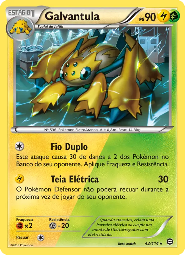 Carta Galvantula, número 42/114 da coleção Cerco de Vapor