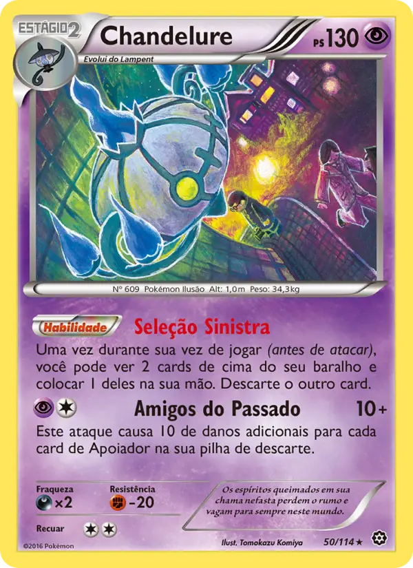 Carta Chandelure, número 50/114 da coleção Cerco de Vapor