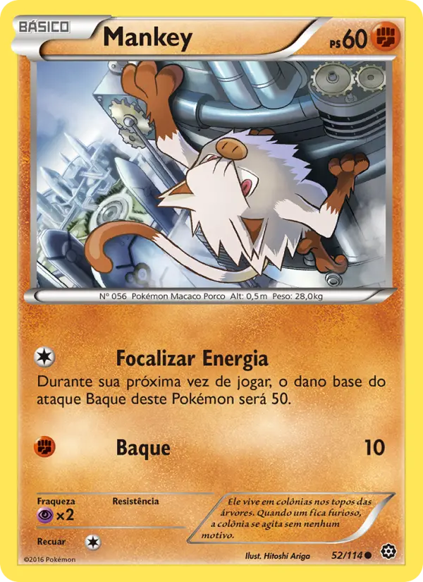 Carta Mankey, número 52/114 da coleção Cerco de Vapor