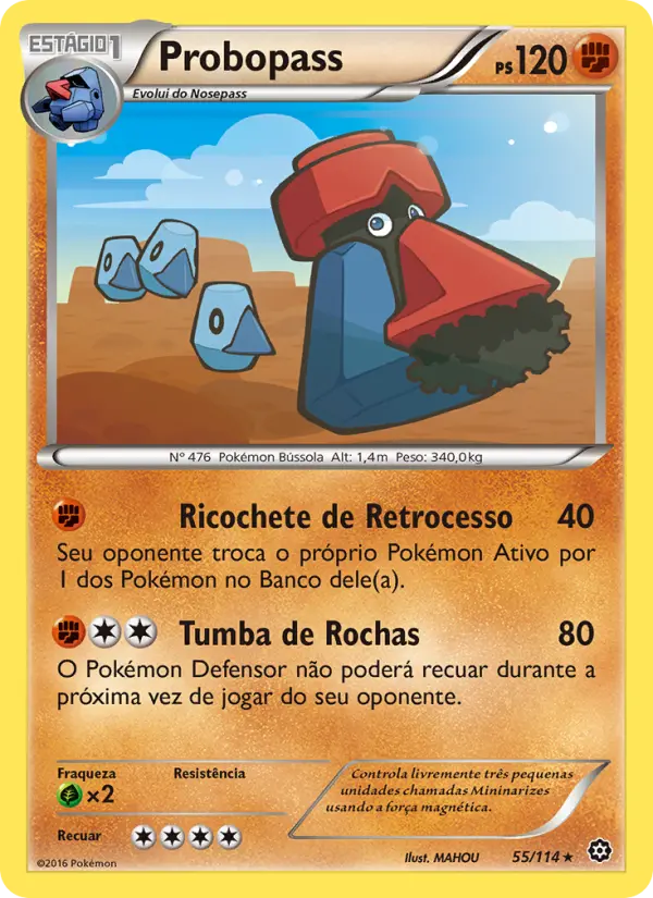 Carta Probopass, número 55/114 da coleção Cerco de Vapor