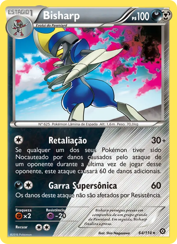 Carta Bisharp, número 64/114 da coleção Cerco de Vapor