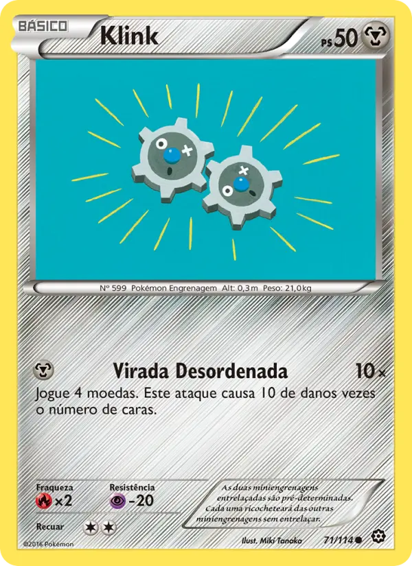 Carta Klink, número 71/114 da coleção Cerco de Vapor