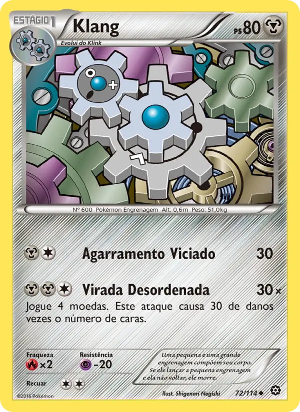 Carta Klang, número 72/114 da coleção Cerco de Vapor