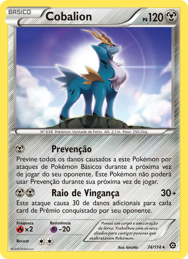 Carta Cobalion, número 74/114 da coleção Cerco de Vapor