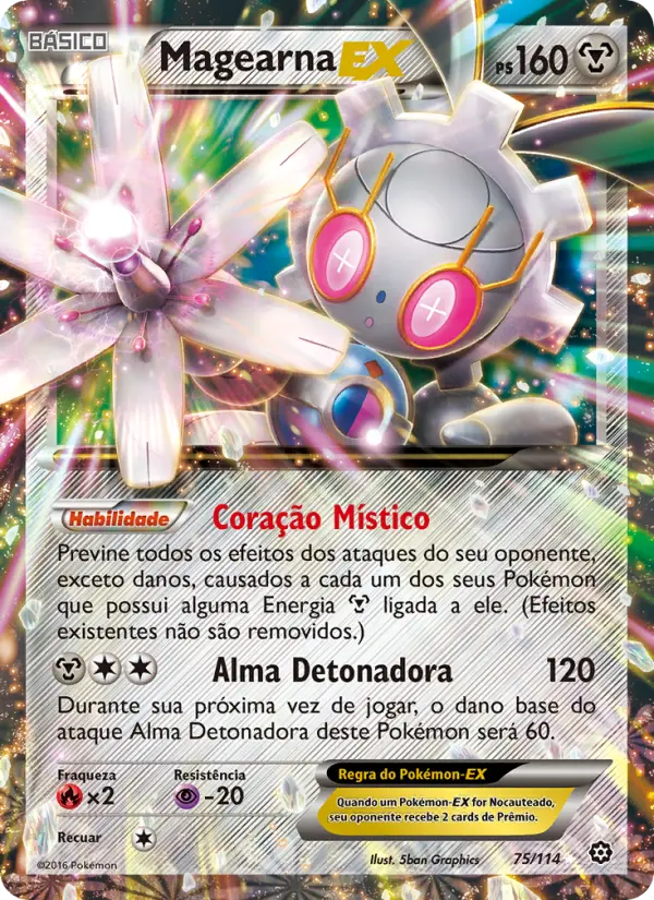 Carta Magearna EX, número 75/114 da coleção Cerco de Vapor
