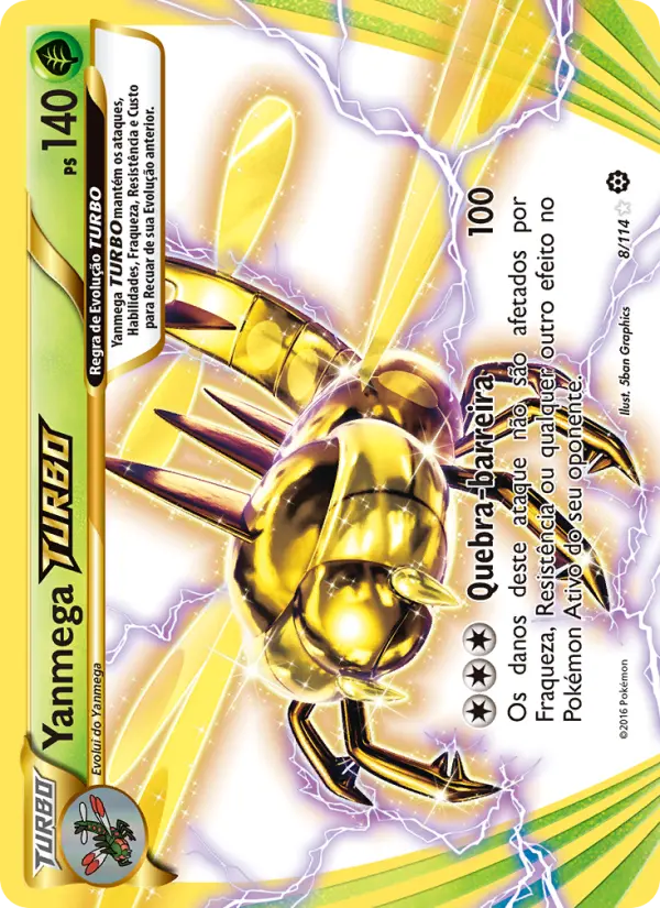 Carta Yanmega TURBO, número 8/114 da coleção Cerco de Vapor