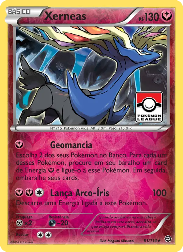 Carta Xerneas, número 81/114 da coleção Cerco de Vapor