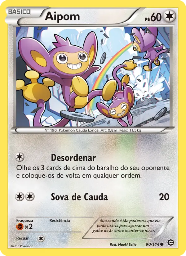 Carta Aipom, número 90/114 da coleção Cerco de Vapor