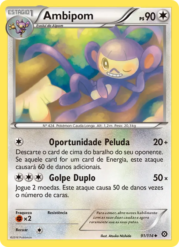 Carta Ambipom, número 91/114 da coleção Cerco de Vapor