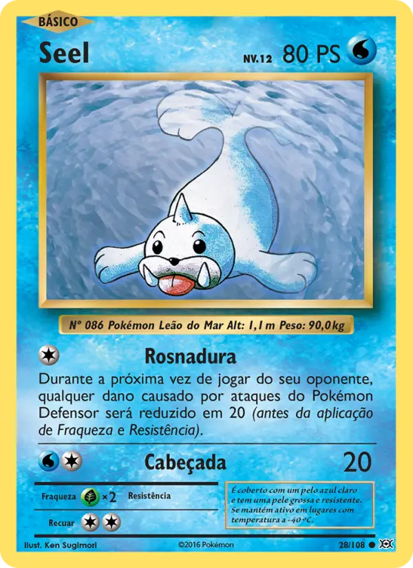 Carta Seel, número 28/108 da coleção Evoluções