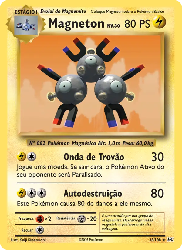 Carta Magneton, número 38/108 da coleção Evoluções