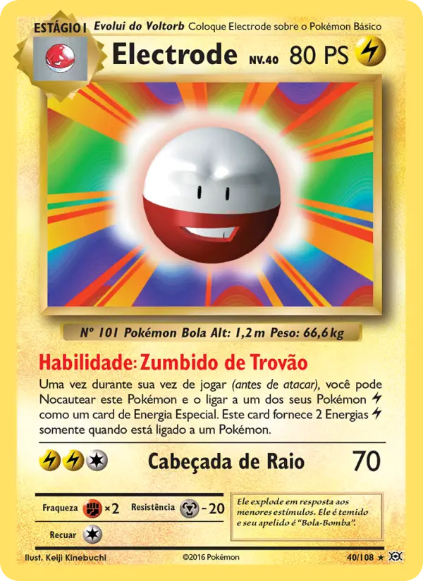 Carta Electrode, número 40/108 da coleção Evoluções