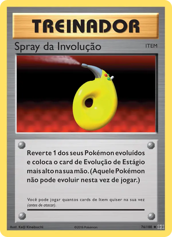 Carta Spray da Involução, número 76/108 da coleção Evoluções