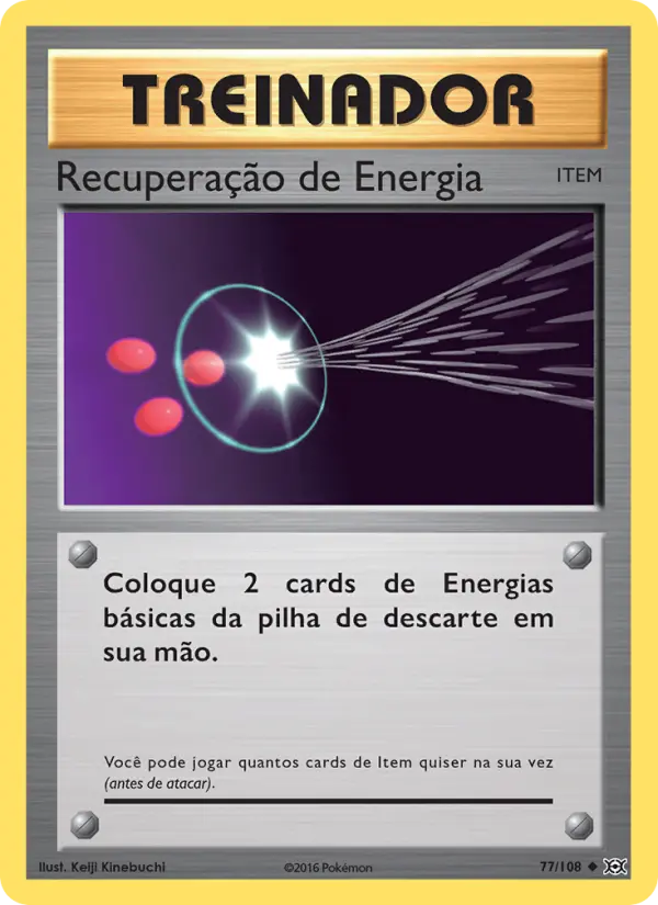 Carta Recuperação de Energia, número 77/108 da coleção Evoluções