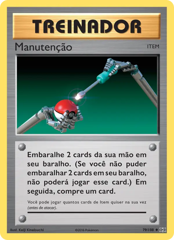 Carta Manutenção, número 79/108 da coleção Evoluções