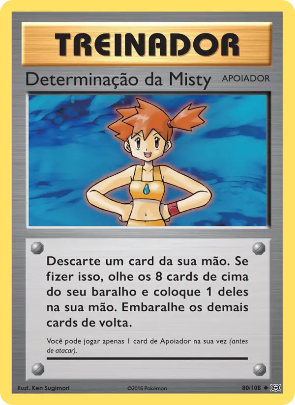 Carta Determinação da Misty, número 80/108 da coleção Evoluções