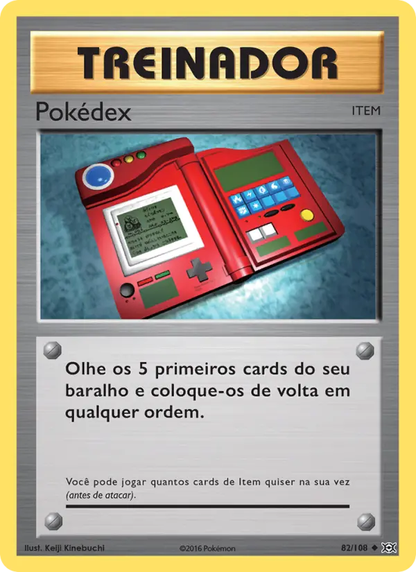 Carta Pokédex, número 82/108 da coleção Evoluções