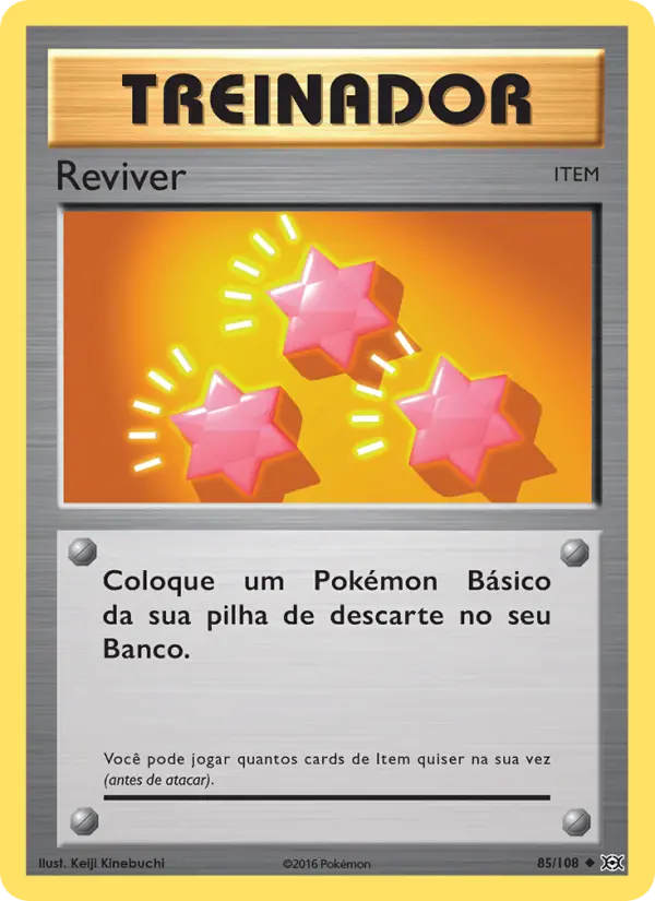Carta Reviver, número 85/108 da coleção Evoluções