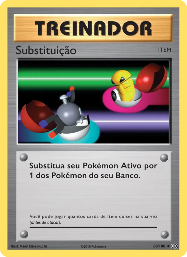 Carta Substituição, número 88/108 da coleção Evoluções