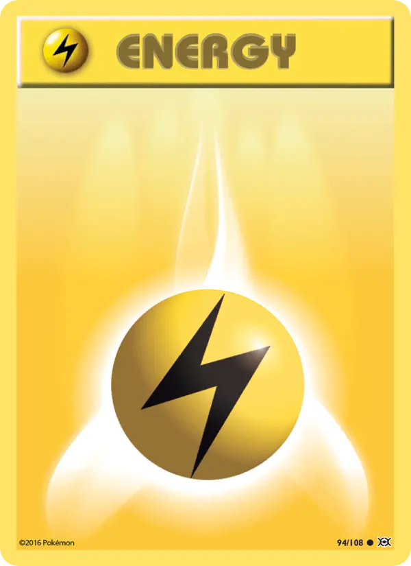 Carta Energia de Raios, número 94/108 da coleção Evoluções