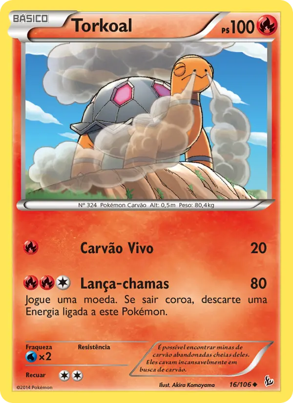 Carta Torkoal, número 16/106 da coleção Flash de Fogo