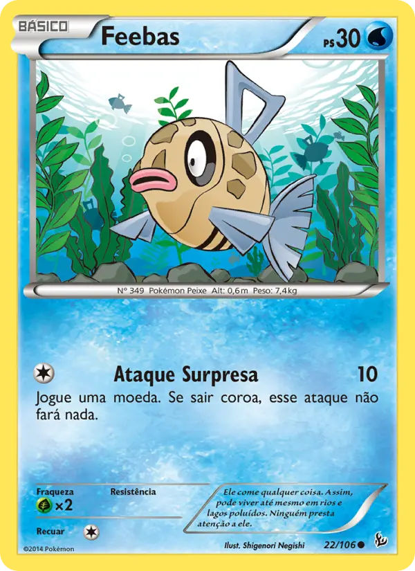Carta Feebas, número 22/106 da coleção Flash de Fogo