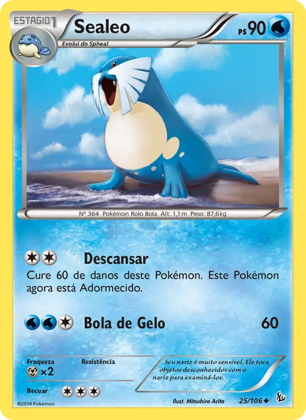 Carta Sealeo, número 25/106 da coleção Flash de Fogo