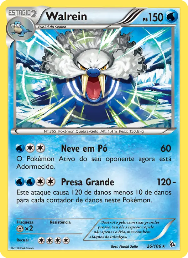 Carta Walrein, número 26/106 da coleção Flash de Fogo