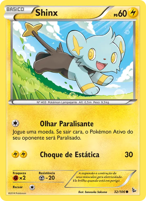 Carta Shinx, número 32/106 da coleção Flash de Fogo