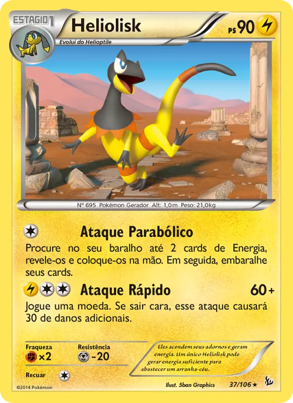 Carta Heliolisk, número 37/106 da coleção Flash de Fogo