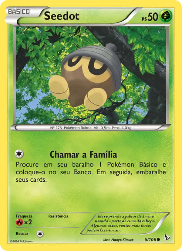 Carta Seedot, número 5/106 da coleção Flash de Fogo