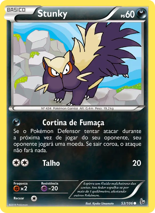 Carta Stunky, número 53/106 da coleção Flash de Fogo