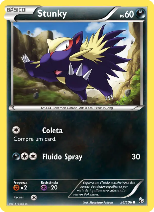 Carta Stunky, número 54/106 da coleção Flash de Fogo