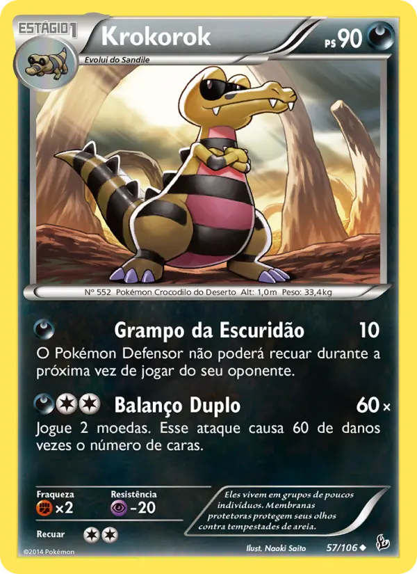 Carta Krokorok, número 57/106 da coleção Flash de Fogo