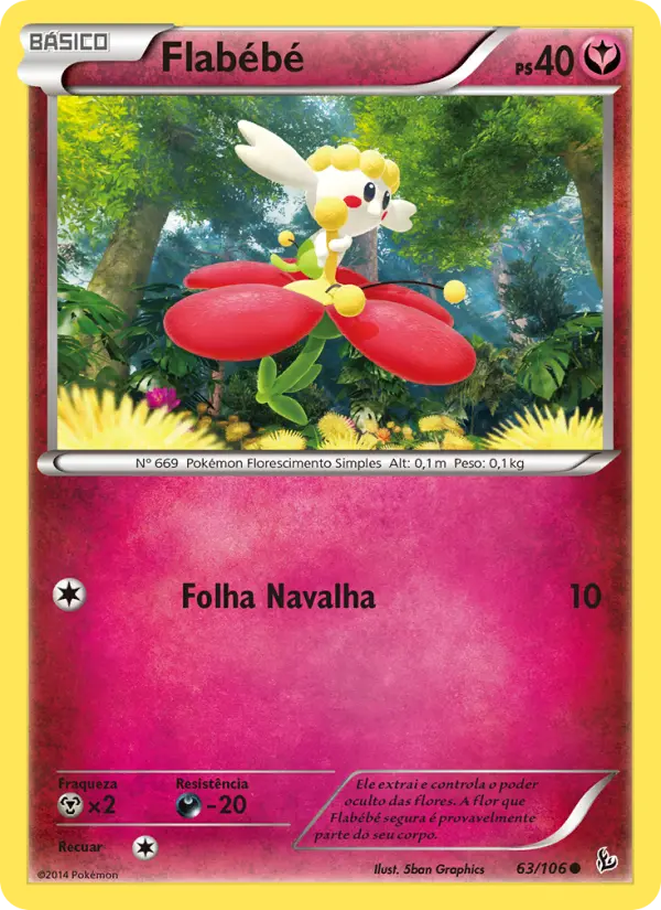 Carta Flabébé, número 63/106 da coleção Flash de Fogo