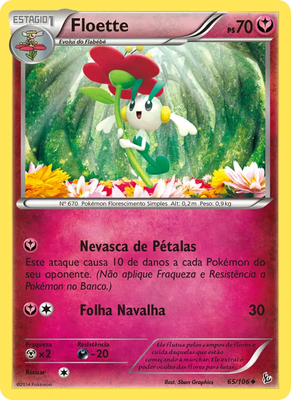Carta Floette, número 65/106 da coleção Flash de Fogo