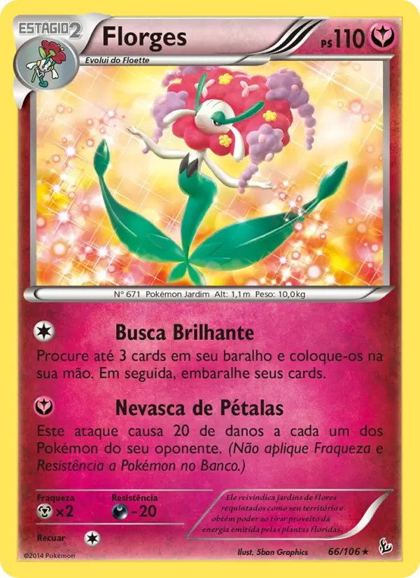 Carta Florges, número 66/106 da coleção Flash de Fogo