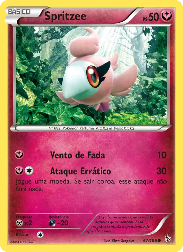 Carta Spritzee, número 67/106 da coleção Flash de Fogo
