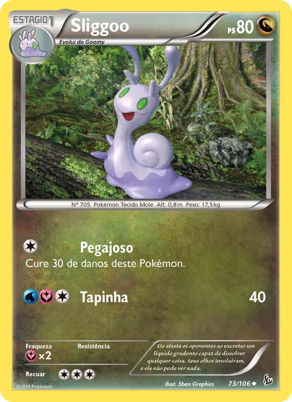 Carta Sliggoo, número 73/106 da coleção Flash de Fogo