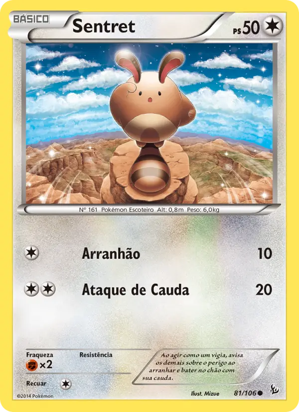 Carta Sentret, número 81/106 da coleção Flash de Fogo
