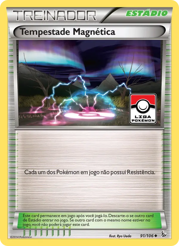 Carta Tempestade Magnética, número 91/106 da coleção Flash de Fogo
