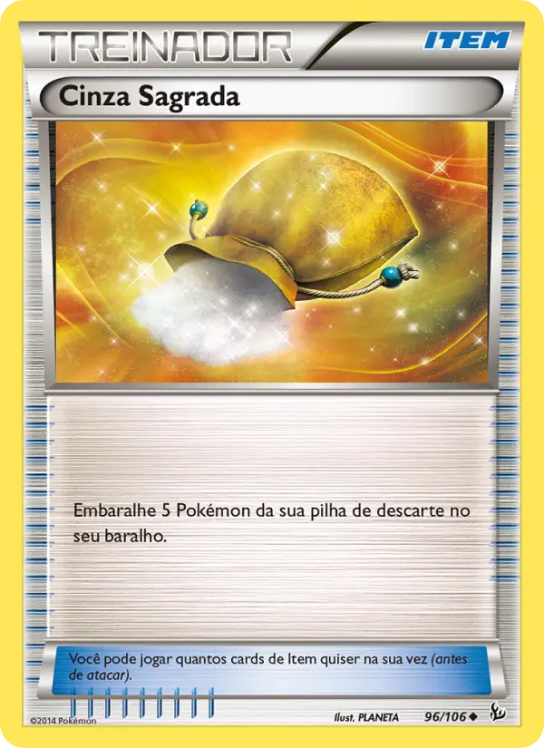 Carta Cinza Sagrada, número 96/106 da coleção Flash de Fogo