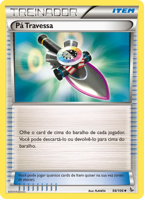 Carta Pá Travessa, número 98/106 da coleção Flash de Fogo