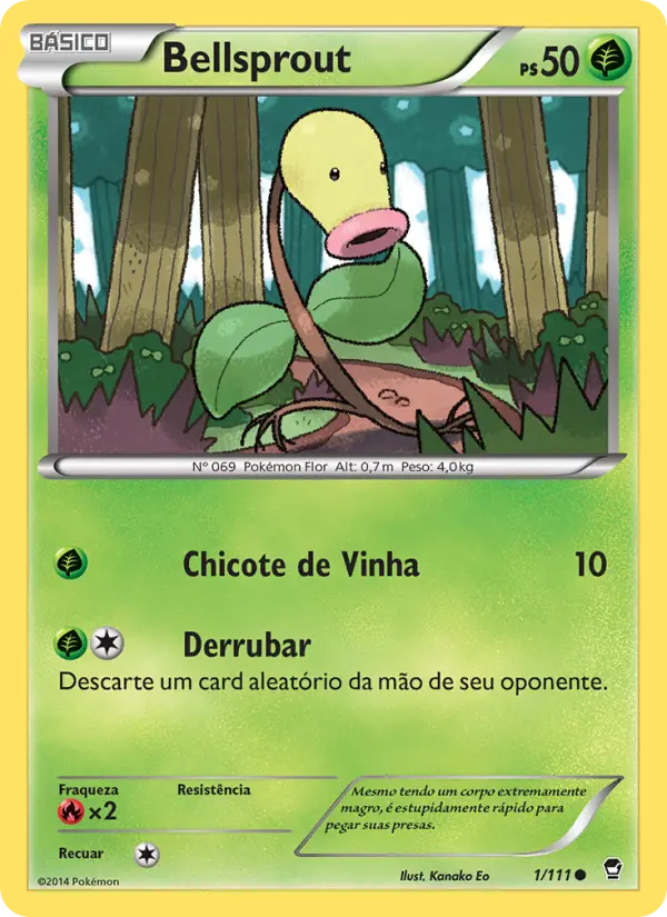 Carta Bellsprout, número 1/111 da coleção Punhos Furiosos
