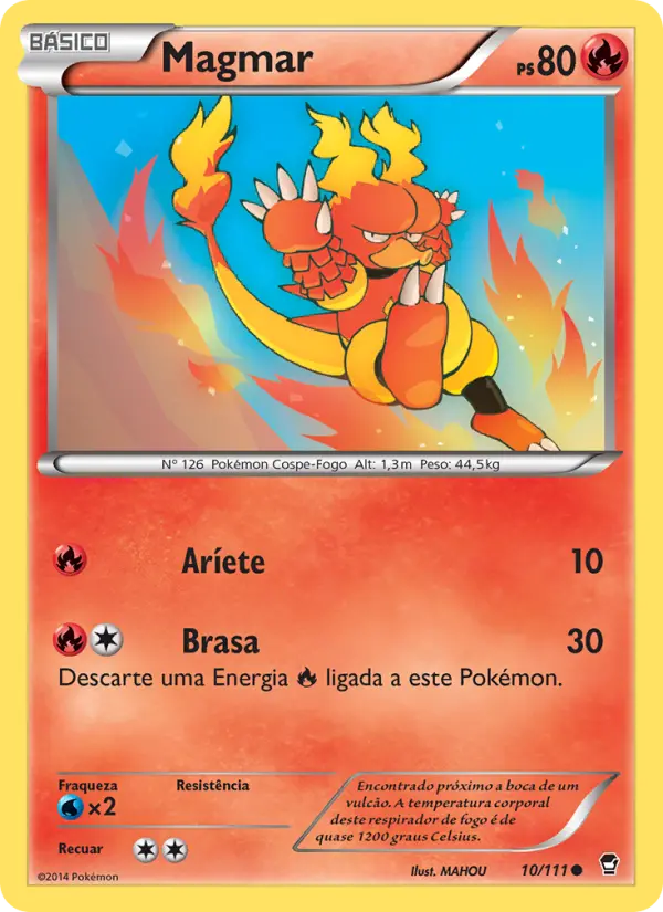 Carta Magmar, número 10/111 da coleção Punhos Furiosos