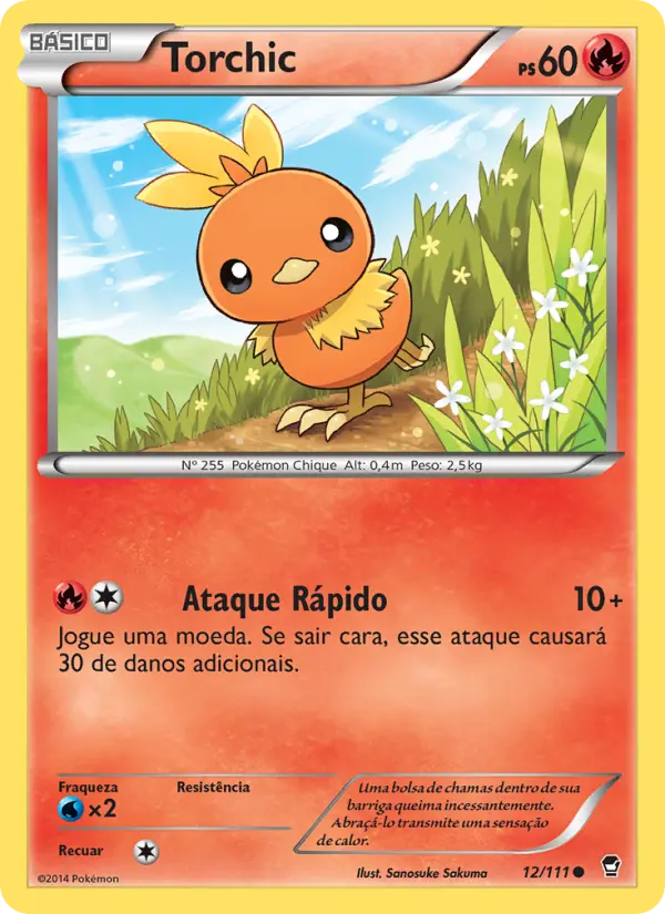 Carta Torchic, número 12/111 da coleção Punhos Furiosos
