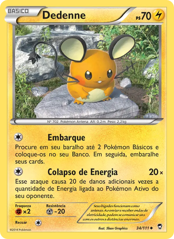 Carta Dedenne, número 34/111 da coleção Punhos Furiosos